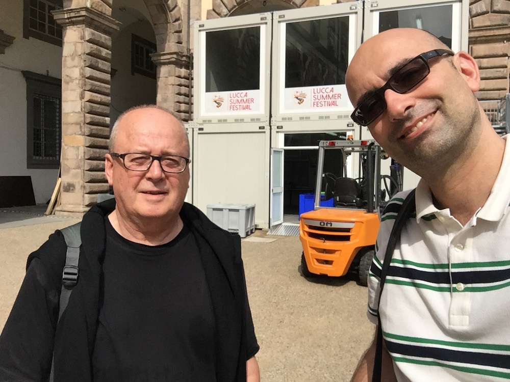 Con Alberto Alessi, al Festival della crescita a Lucca, 2016.